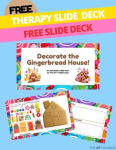 Decorate a gingerbread house activity for kids