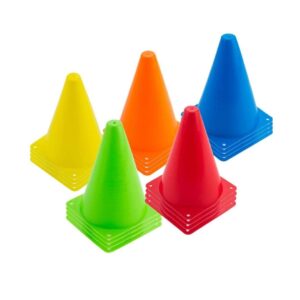 use agility cones to help kids build gross motor skills in obstacle courses and more.