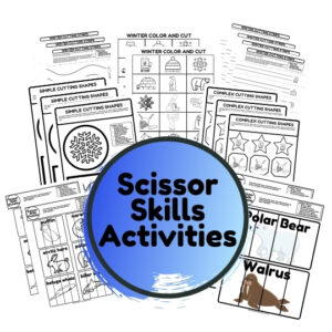 winter scissor skills activities