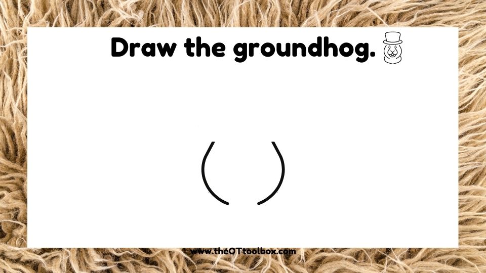 copy a groundhog activity for how to draw a groundhog