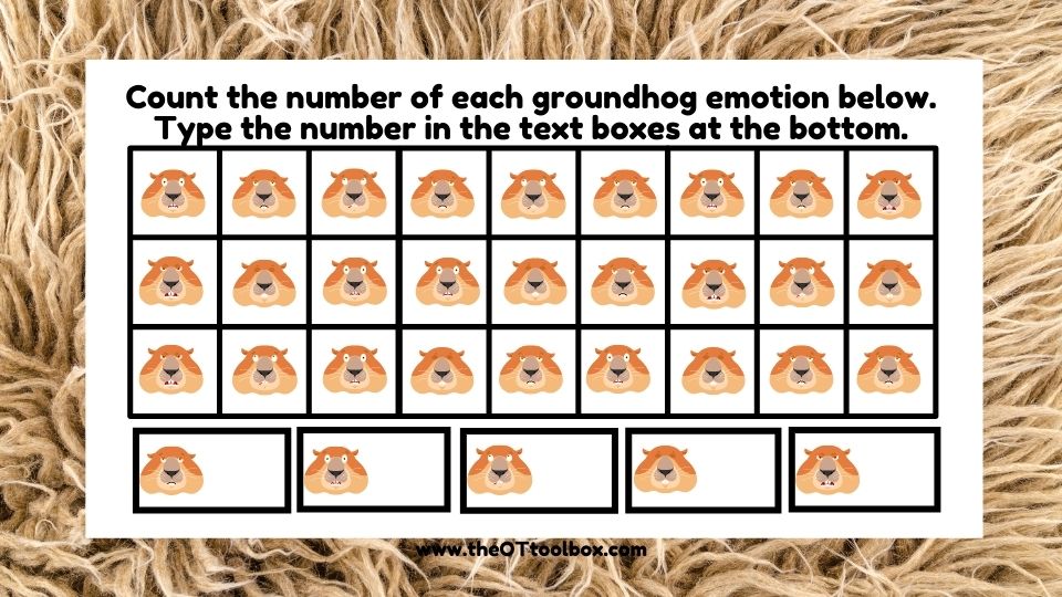 Use this groundhog's day vision therapy activity to work on visual perception including form constancy, visual attention. and visual memory.