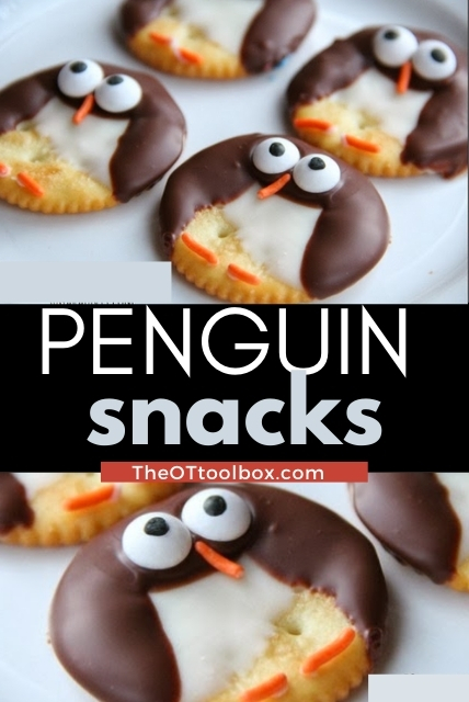 bocadillos de pingüinos para un tema de pingüinos