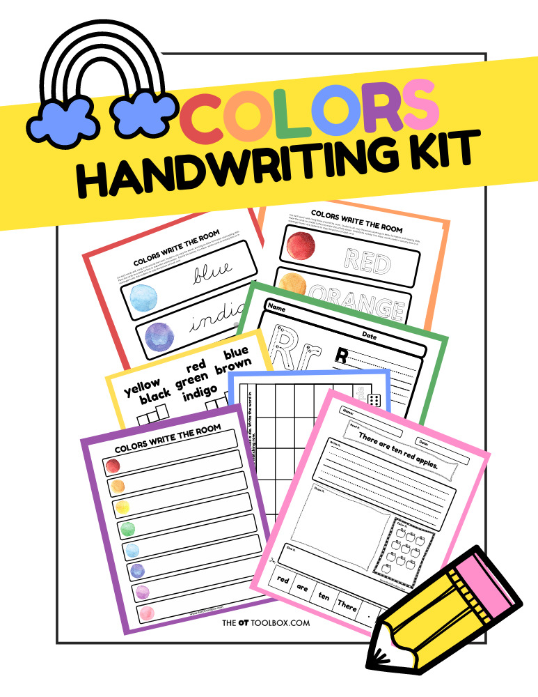 Kit de escritura a mano de colores
