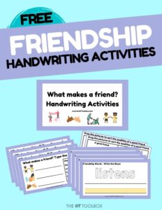 Writing about friendship google slide deck for teletherapy