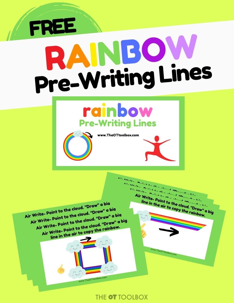 prewriting lines activity rainbow slide deck