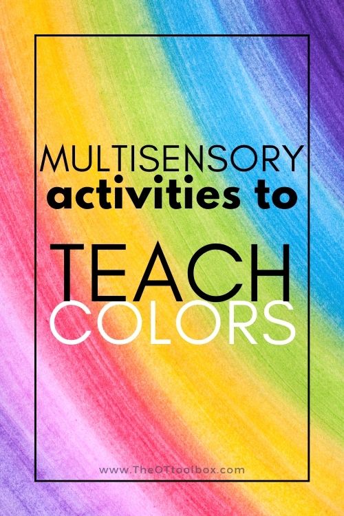 Multisensory activities to teach colors to toddlers, preschoolers, kindergarteners.
