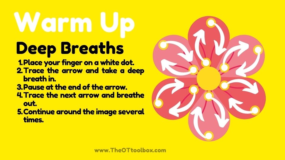 Flower deep breathing exercise