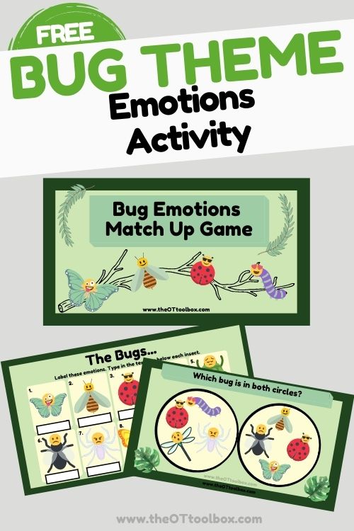 Emotions Matching game with a bug theme for Spring