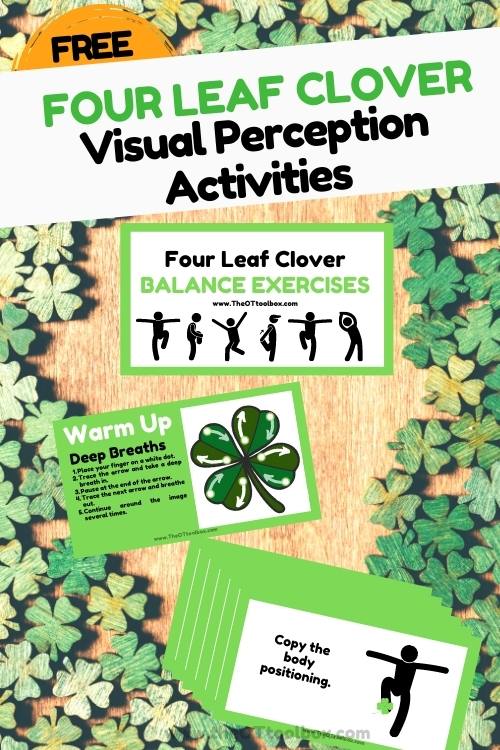 Try this four leaf clover exercises to challenge kids balance or use it as a brain break activity for St. Patrick's Day.