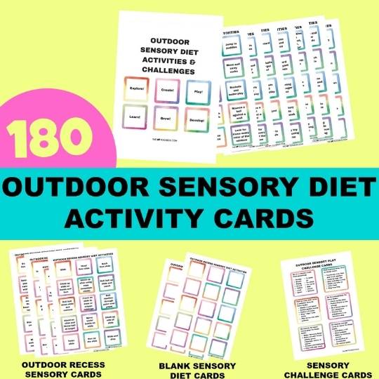 outdoor sensory diet cards