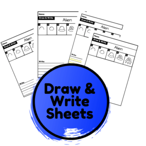 outer space directed drawing worksheets