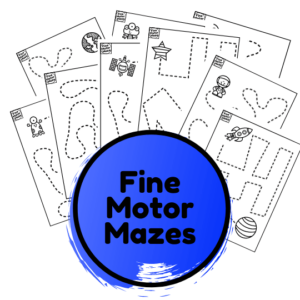 outer space fine motor mazes