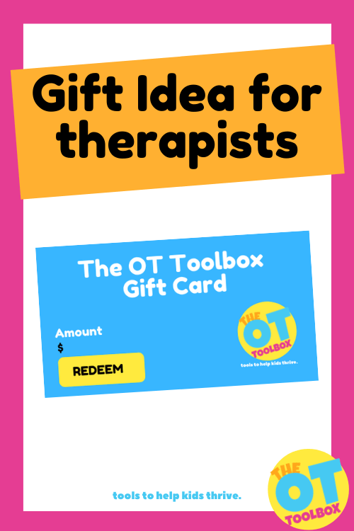 Gift card for occupational therapists