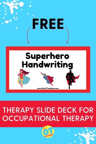 Superhero writing activity for therapy