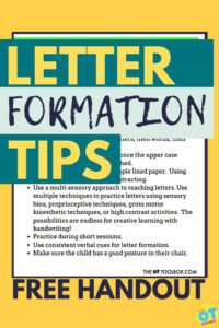Letter formation handout