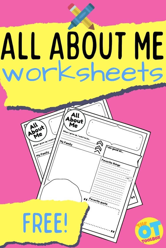 Free All About Me worksheets for students aged kindergarten through middle school. Use this for back to school handwriting tasks and getting to know new students at the start of a school year.