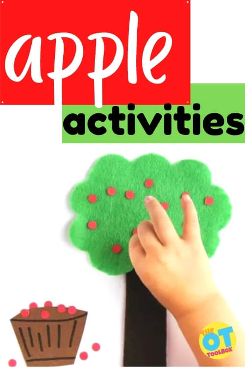 Actividades con manzanas, incluyendo la motricidad fina de las manzanas, la motricidad gruesa de las manzanas, las actividades sensoriales de las manzanas y mucho más.