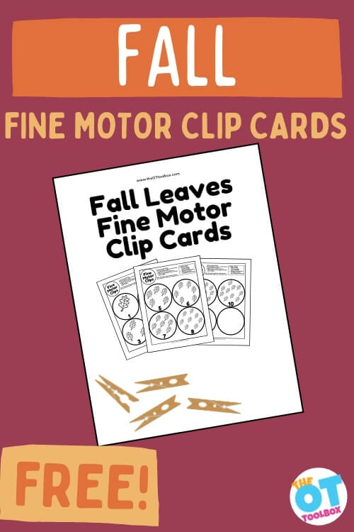 Fall fine motor worksheets