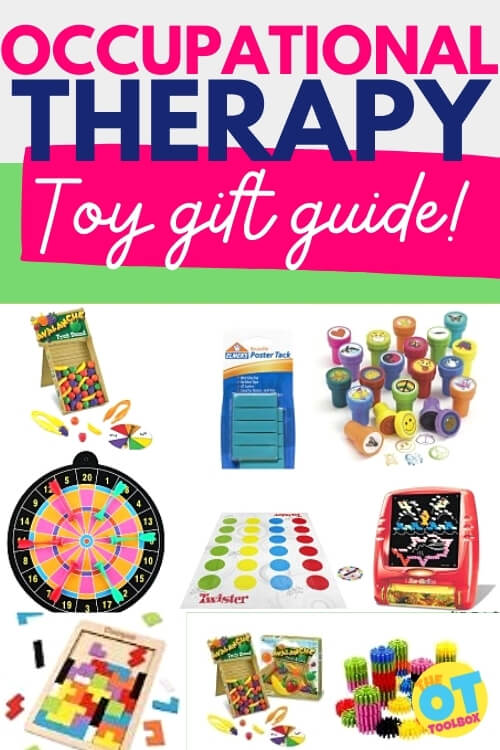 Occupational therapy toys and therapeutic toys that help kids develop functional skills.