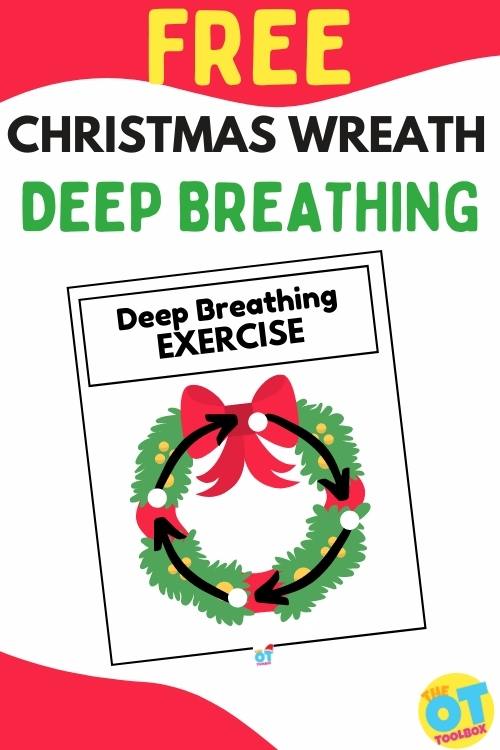 Calming sensory activity for Christmas chaos. Use this Christmas wreath deep breathing exercise.