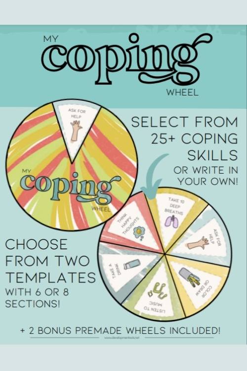 Interactive Coping Wheel Emotional Regulation Behavioral Strategies 