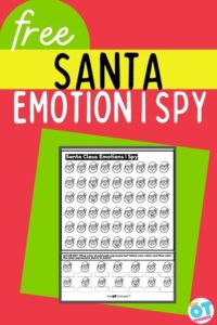 Printable Santa Emotion Worksheet