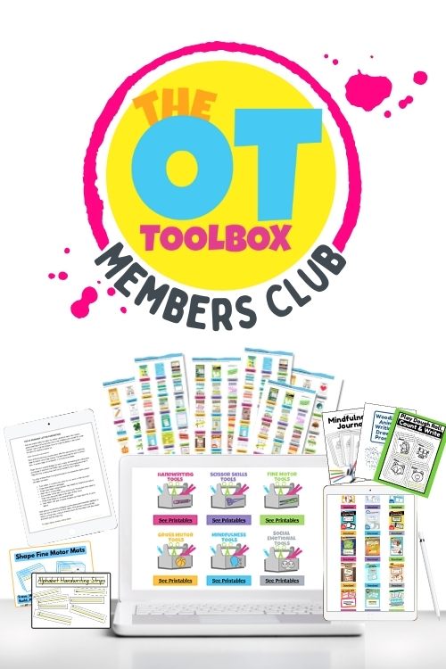The OT Toolbox members club membership for occupational therapists is an occupational therapy club that offers tools to help kids develop.