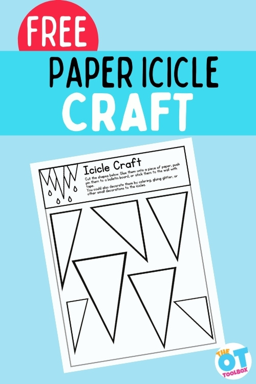 Paper icicle craft template