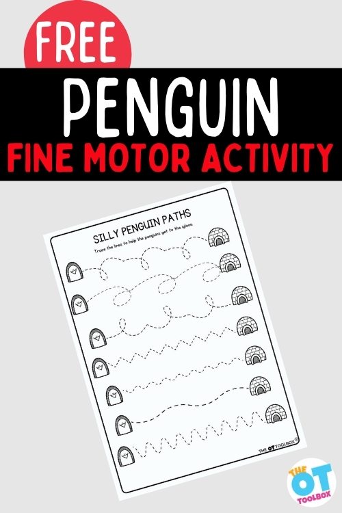 Free fine motor penguin activity with this penguin worksheet