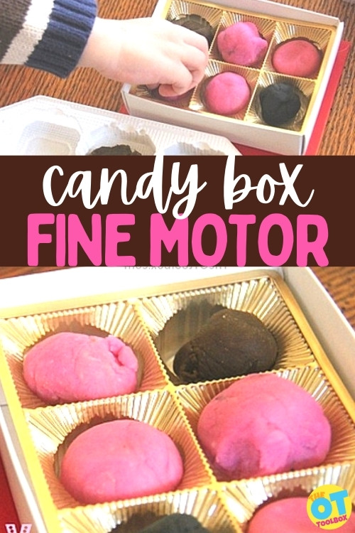 Valentines day candy fine motor