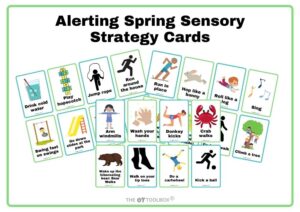 Alerting sensory strategy cards-Spring theme