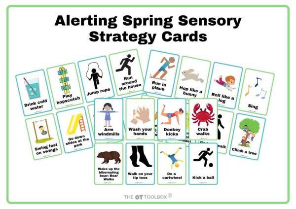 Alerting sensory strategy cards-Spring theme