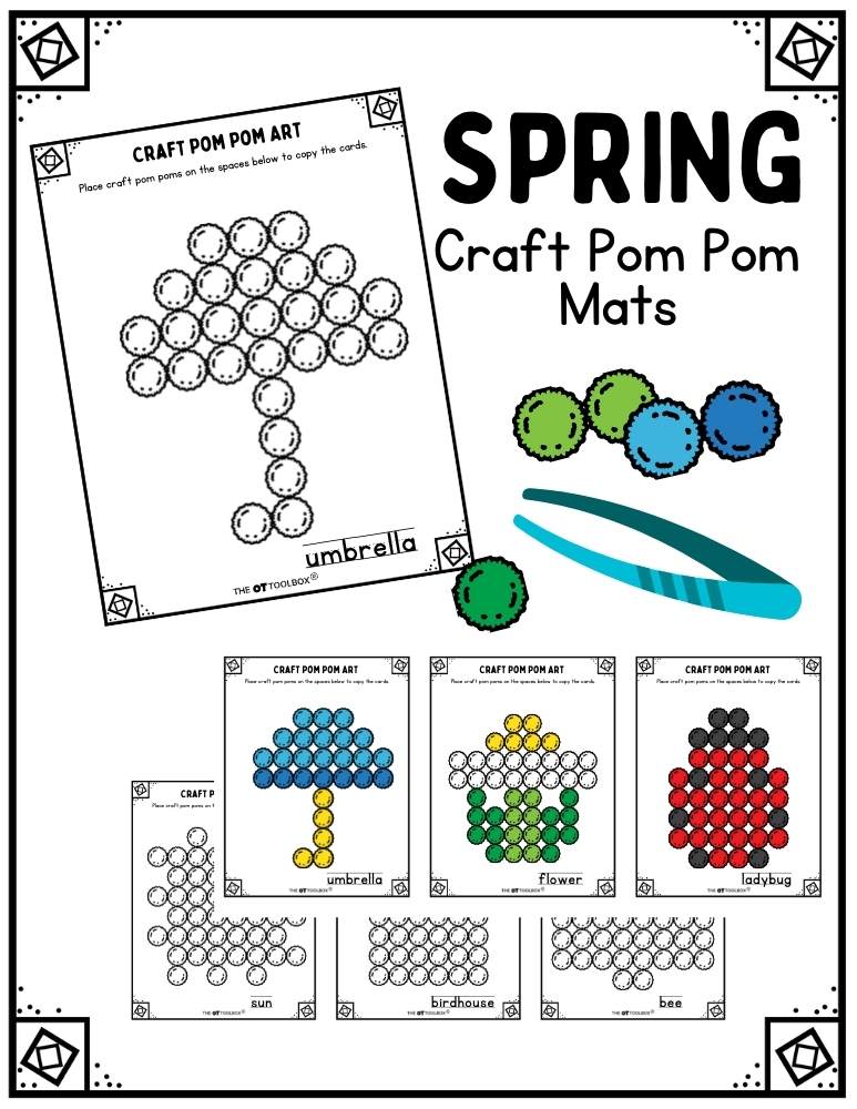 Spring craft pom pom art