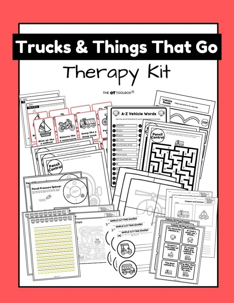 Vehicles and Trucks Therapy Kit - The OT Toolbox