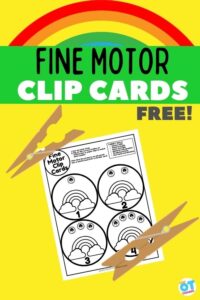 Shamrock activity fine motor clip cards
