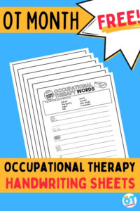 occupational therapy equipment list handwriting worksheets