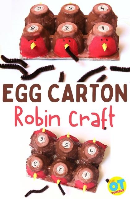 Robin craft with egg cartons