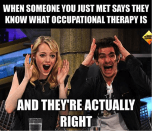 Occupational therapy meme about what OT is