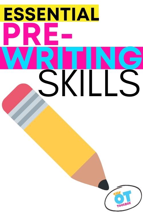 pre writing skills needed before preschoolers can write with a pencil.