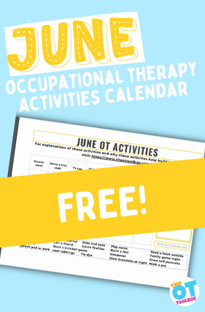 June activity calendar for occupational therapy