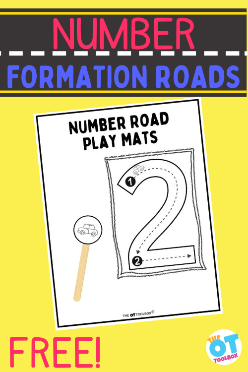 number formation road playmats for kids to learn number formation through multisensory play.