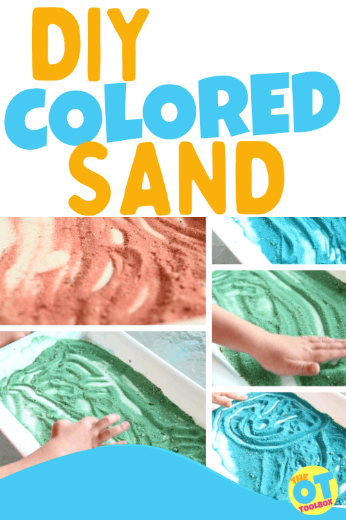 Color sand for sensory play