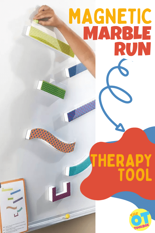 Magnetic marble run activities for therapy