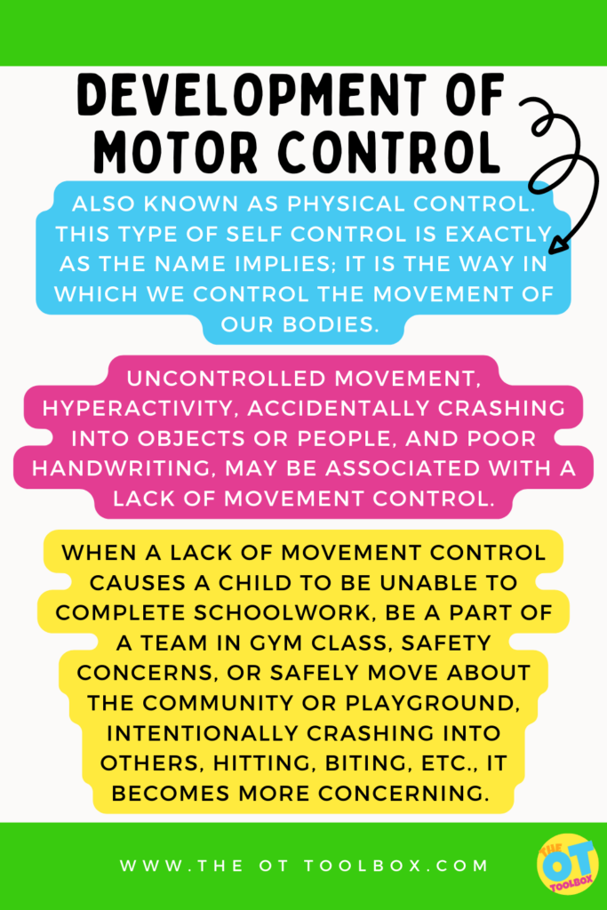 Motor control is one type of self-control