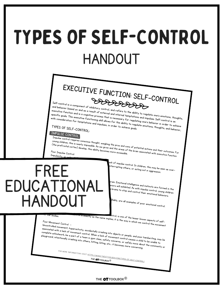 Types of self-control information handout