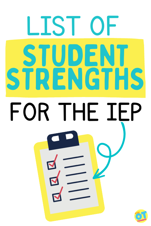 Student strengths for IEP