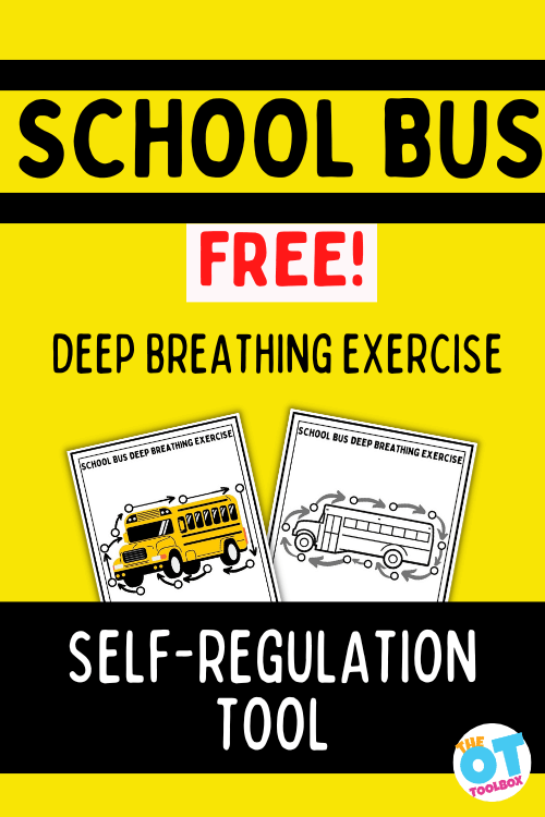 School bus deep breathing exercise for stress relaxation on the bus