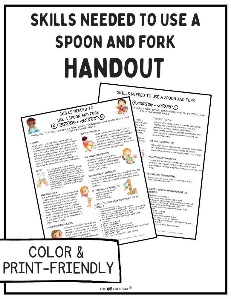 How to hold a fork and spoon handout