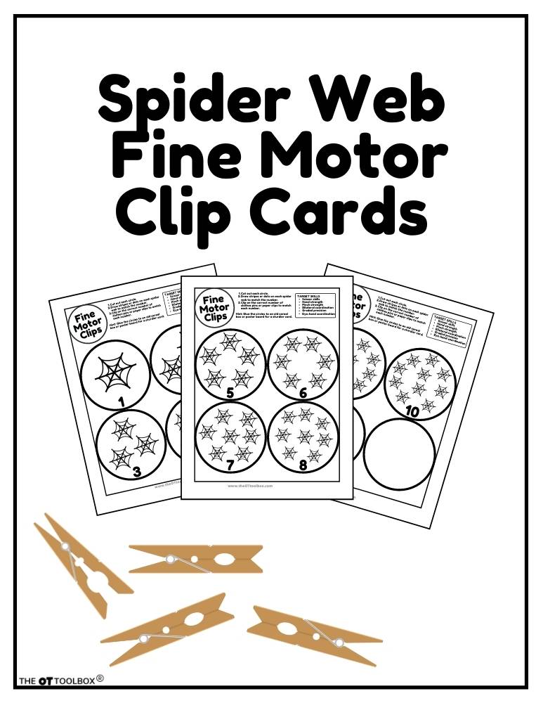 Spider Activity Clip Cards