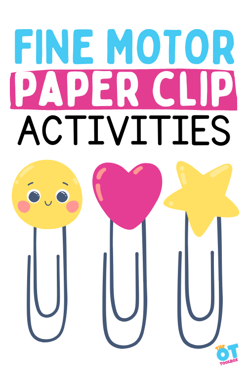 fine motor paper clip activities